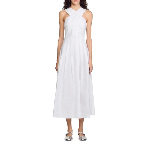 Grenadine Pleated Maxi Dress - Picture 1 of 4